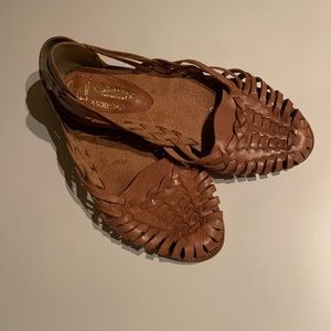 Huarache Sandals Genuine Leather Coasters Vintage